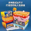Caixa de Embalagem Tendência Estilo Chinês Espessa Não Dobrável para Frango Frito, Caixa para Nuggets de Frango, Caixa de Papel à Prova de Óleo para Asas de Frango para Levar, Caixa de Papel Atacado