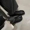Zapatos de mujer de dos capas de piel de vacuno con punta dividida, nuevos zapatos planos de cordones cómodos para otoño e invierno con corte profundo, talla 40