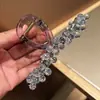 Pasador de Pelo Brillante de Cristal con Diamantes de Lujo de Alta Gama, Pasador para la Parte Trasera de la Cabeza, Pinza de Tiburón de Alta Gama, Tocado Grande de Pinza para el Cabello