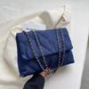 Bolsa Satchel Popular Feminina Pequena 2022 Nova Moda Ins Bolsa de Ombro Transversal Bolsa de Mensageiro Popular com Corrente