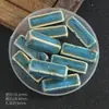 Cuentas Cerámicas Rectangulares Estilo Vintage Materiales DIY para Collares Hechos a Mano, Cuentas Sueltas con Agujeros Rectos, Cuentas Cuadradas para Llaveros, Accesorios