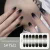 Adesivos para Manicure em Gel Sem Luz de 14 Dedos Popular na Temu Transfronteiriça Adesivos de Unha à Prova d'Água de Longa Duração