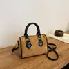 Bolsa Transversal Boston Retrô Moda Versátil Simples de Ombro Feminina Bolsa de Mão Casual de Alta Qualidade Comércio Exterior Transfronteiriço