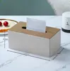 Caja de Pañuelos Lateral de Dos Compartimentos Caja de Almacenamiento al por Mayor Caja de Pañuelos para Hotel de Negocios Restaurante Se Puede Imprimir con Logo Publicitario Caja de Pañuelos de Papel