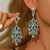 Pendientes de Pluma de Pájaro de Lujo Transfronterizos Borla Cristal Pluma Pendientes de Mujer Pendientes Combinación Vestido Pendientes de Banquete Venta al por Mayor