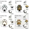 Colgador de llaves de madera con diseño de pata de gato simple con impresión 2D plana de alta definición, soporte de pared con forma de pata de gato bicolor