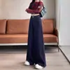 Jeans negros acampanados talla grande para mujer, nueva colección otoño/invierno 2026, cintura alta elástica, corte holgado y pantalones de herradura adelgazantes