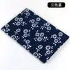 Wuzhen Algodão Linho Estampado Azul Floral Étnico Decoração Evento Toalha de Mesa Tecido para Cortina Decoração de Fundo Artesanal