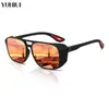 Óculos de Sol Esportivos Polarizados Novos e Modernos Transfronteiriços com Lentes Duplas e Laterais Vazadas, Óculos de Sol à Prova de Poeira para Uso Externo para Homens e Mulheres