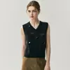 Cardigan de Jacquard Borboleta Estampado em Caxemira para Mulheres, Colete sem Mangas Fashion para Camadas Outono e Inverno, Conjunto Elegante e Rejuvenescedor