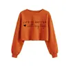 La vida es mejor con Amazon eBay sudadera corta holgada casual de moda europea para mujer