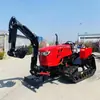 Versão de Exportação do Trator Esteira para Uso Duplo em Terra Úmida e Seca, Motocultivador Rotativo Pequeno Esteira Multifuncional para Valetas e Agricultura