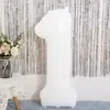 Balão Digital de Filme de Alumínio Branco de 40 polegadas Festa de Aniversário Cenário Layout Adereços de Foto Crianças Ao Ar Livre