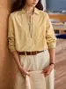 Camisa Falsa de Dos Piezas Estilo Retro Francés Solightr para Mujer Primavera 2026 Nueva Camisa de Manga Larga Holgada Pulóver