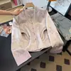 Casaco Jacquard Pesado Novo Estilo Chinês com Garantia de Qualidade Redutor de Idade Jacquard de Cetim Aprimorado com Botões Bainha Enrolada Tamanho Plus para Mulheres de Meia-Idade