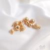 Cor de ouro 14K retendo cor areia flash miçangas pequenas miçangas foscas pingente DIY pulseira colar pingente brincos acessórios