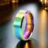 Anel de Aço Inoxidável para Homens, Acabamento Fosco Estilo Europeu e Americano, Anel Simples de Aço Titânio, 8mm de Largura, Banda Personalizada que Não Desbota