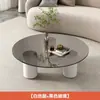 Mesa de centro redonda de mármore para sala de estar em casa, apartamento pequeno, casa alugada, mesa de centro moderna minimalista criativa da moda de luxo leve