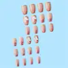 Puntas para Uñas Artísticas 3D de Flor de Mariposa Color Nude, Uñas Postizas Terminadas Populares al por Mayor, Uñas de Presión Estilo Fresco Más Vendidas