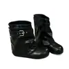 Botines de moda estilo europeo y americano con hebilla de cuero para mujer, botas de moda otoño 2026, botas versátiles y adelgazantes de corte bajo