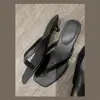 Chanclas de Verano 2026 para Mujer, Estilo Francés, Tacón de Gatito, para Uso en Exteriores, Diseño Sencillo de Media Zapatilla