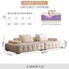 Conjunto de Sala de Estar Reto com Sofá de Tecido Lawrence Minimalista Cor Creme Estilo Italiano para Apartamentos Pequenos