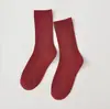 Calcetines de Verano para Mujer Color Caramelo Calcetines de Felpa Color Sólido Algodón Estilo Coreano ins Modernos Color Macarrón Calcetines Medios para Estudiantes