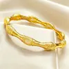 Pulseira de Ouro 24K Banhada Ouro Areia Leve Luxo Casamento Dubai Noiva Atacado Transfronteiriço em Estoque
