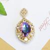 Joias Ai Yu Estilo Europeu e Americano Pingente de Vidro Roxo Colar Totalmente Cravejado de Diamantes Venda Quente no Atacado Amazon S4110806