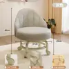 Taburete Giratorio con Ruedas, Taburete Bajo con Respaldo, Taburete para Cambiar Zapatos en Casa, Silla Infantil, Taburete Redondo para Sala de Estar, Banco Blando Acolchado