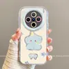 Adecuado para funda de teléfono móvil Vivox300Ultra, modelo femenino, diseño creativo de dibujos animados, X300Pro con cordón, anticaída, lindo elefantito