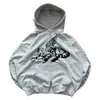 Sudadera con Estampado de Gato Lindo al por Mayor Transfronteriza Europea y Americana Sudadera con Capucha de Manga Larga Chaqueta Retro Moda Urbana Y2