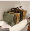 Bolsa Pequena Portátil Transparente de Papel Kraft Nova Moda Feminina Bolsa de Braço Papel DuPont Nicho Retrô Bolsa de Ombro