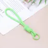 Chaveiro Colorido Tecido com Contas, Corrente para Celular Macaron, Pingente Decorativo Pequeno DIY para Bolsas