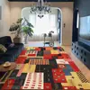 Alfombra de Sala de Estar Estilo Étnico Retro, Felpudo Lavado de Cachemira Sintética, Alfombra de Dormitorio Lado de la Cama Transfronteriza, Estilo Bohemio