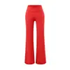Pantalones Deportivos de Yoga Casuales con Cintura Cruzada, Nuevo Estilo Primavera, Versátiles Elásticos Ajustados de Color Sólido Pierna Recta, Pantalones Largos hasta el Suelo