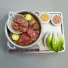 Novos ímãs de geladeira criativos 3D de resina com tema de hotpot de carne de Shaoxing, ímãs culturais e criativos, brinquedo de comida realista mais vendido em estoque