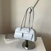 Bolsa de boliche moderna de grande capacidade para comércio exterior, nova bolsa de ombro simples com textura para o dia a dia