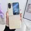 Capa de celular com pintura perolada geométrica degradê 2024 para OPPO Find N2 FLIP dobrável N3 FLIP