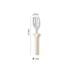 Colher de silicone com cabo para crianças, conjunto criativo e fofo de colher e garfo para crianças, talheres de silicone para bebês e colher para suplemento alimentar