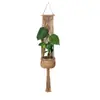 Cuerda de Algodón Tejida a Mano Estilo Bohemio Maceta para Plantas y Flores Cesta Colgante Bolsa de Red Cuerda para Colgar Colgante de Pared Cuerda para Colgar