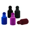 Frasco de Perfume de Vidro Flocado Venda por Atacado de Pontos Frasco de Perfume de Vidro Transparente Frasco de Baioneta Tampa de Liga de Zinco Tampa Flocada para Perfume