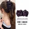 Nuevos estilos de otoño e invierno: Pinzas para el pelo con forma de plátano, plisadas y con lunares Melard, para crear un recogido elegante y versátil en la nuca, un accesorio para el pelo simple y elegante