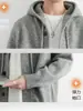 Chaqueta Cardigan de Punto con Capucha para Hombre, Nuevo Estilo Otoño 2026, Chaqueta Suéter Casual Holgada de Alta Gama