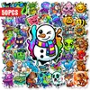 Compra directa transfronteriza de 50 pegatinas divertidas de animales de dibujos animados, modernas y coloridas, para decoración creativa, pegatinas impermeables para planificador DIY