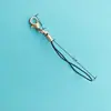 Cuerda para Teléfono Móvil Procesada y Personalizada Hebilla de Langosta Cordón Negro Hebilla Metálica Cordón con Partículas de Goma Honda para Teléfono Móvil Tejida a Mano