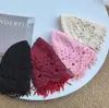 Sombrero de Punto Hecho a Mano para Mujer, Estilo Étnico Hueco Delgado para Primavera y Verano, Moderno y Dulce