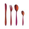 Talheres de aço inoxidável, faca, garfo e colher, conjunto criativo de espelho banhado a titânio, bife de restaurante, espaguete estilo ocidental, utensílios de mesa de quatro peças