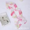 Lenço de Chiffon de Seda Versátil Moda Proteção Solar Quente Respirável Decorativo Lenço de Gaze Proteção de Pescoço para Todas as Estações Lenço Presente para Mulheres