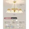 Lámpara de Araña de Sala de Estar de Estilo Francés Personalizada Creativa Media Antigua Crema Cálida Lámpara de Flor Dormitorio Espectro Completo Proyección Lámparas Protección Ojos